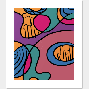 artistic abstract pattern Posters and Art